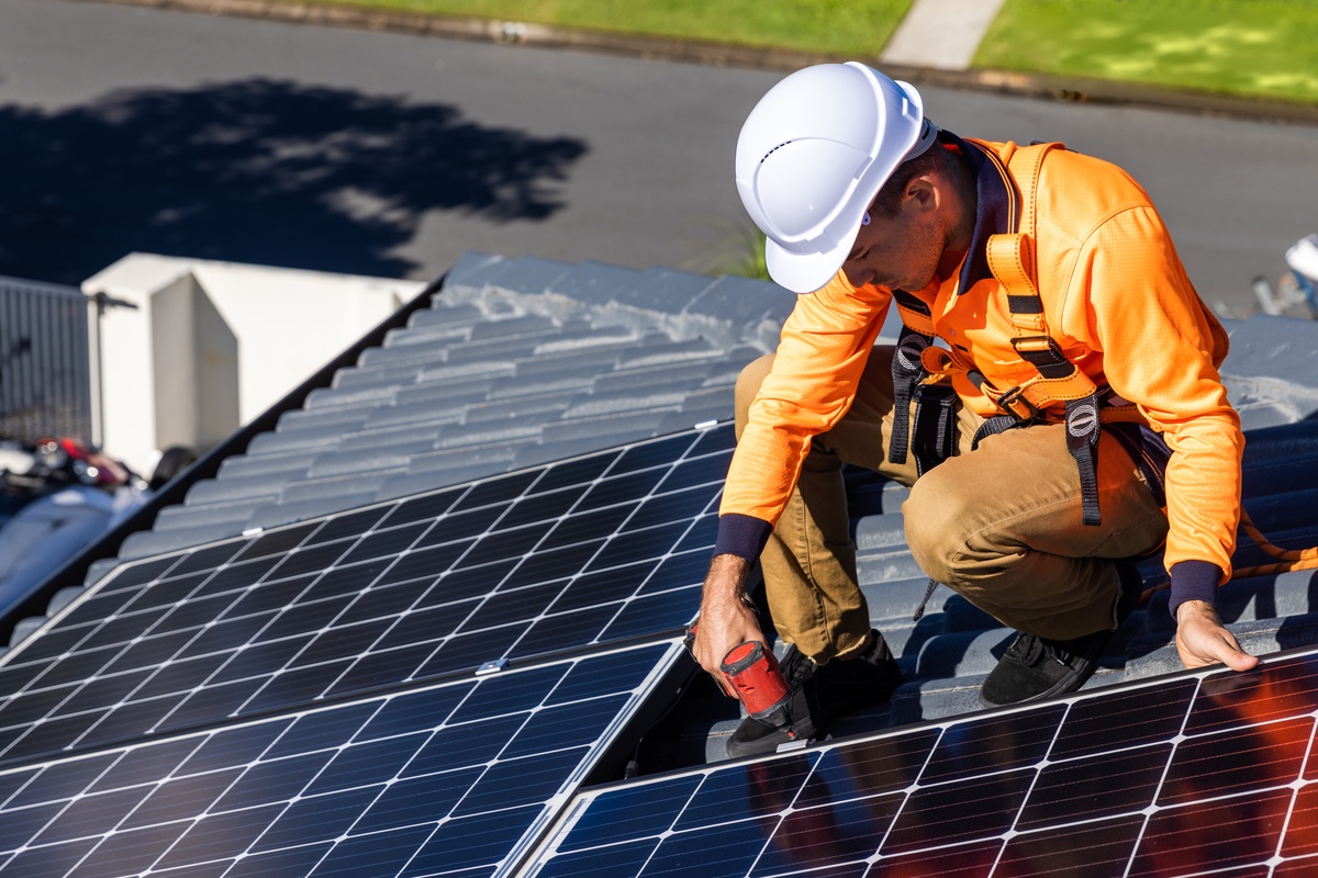 installing a solar panel